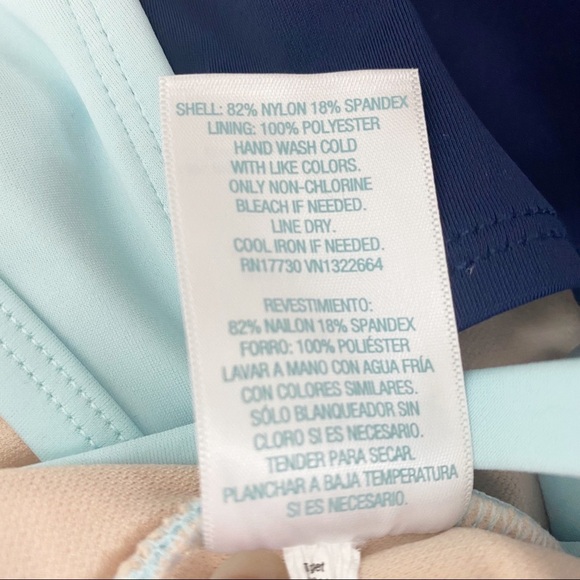 KONA SOL Blue Colorblock Open Back One Piece Swimsuit NWT Small - Picture 12 of 14